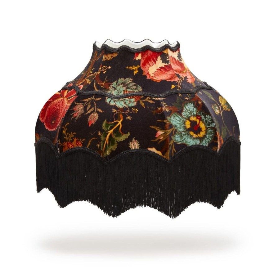 Accessories House of Hackney Lampshades | Artemis Velvet Isabella Lampshade-Black