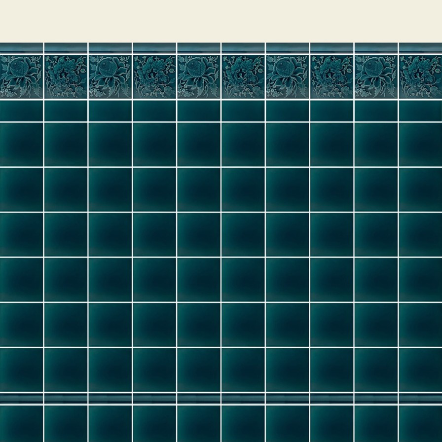 Furnishings House of Hackney Tiles | Marlowe Dado Tiles-Teal
