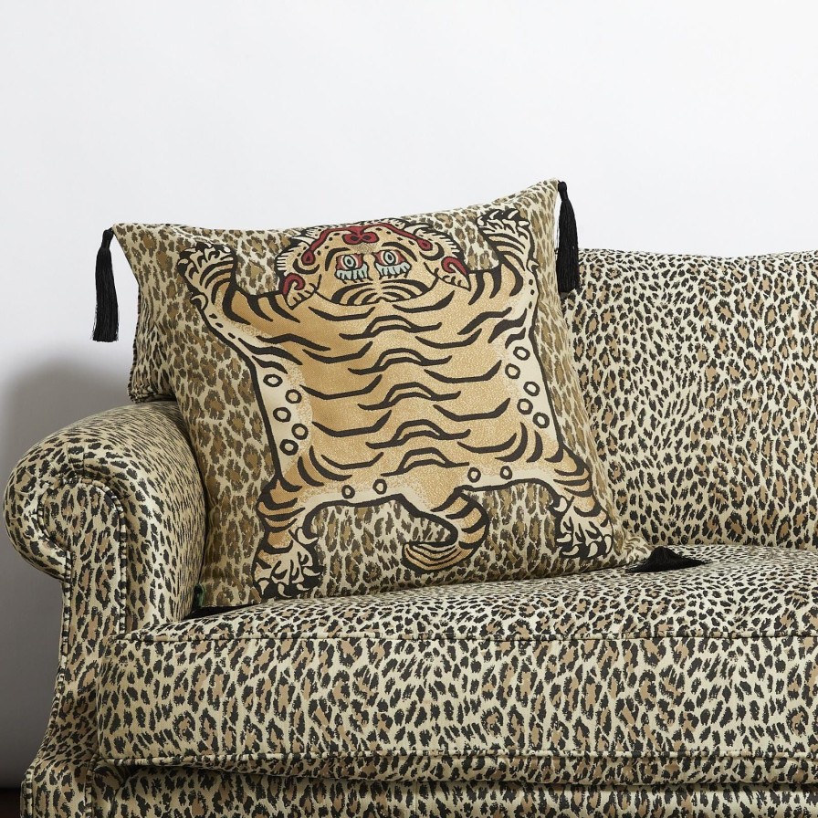 Accessories House of Hackney Animal Cushions | Wild Saber Large Tassel Jacquard Cushion-Butterscotch