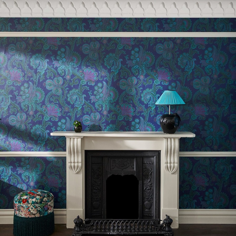 Wallpaper House of Hackney | Palme Cashmir Wallpaper-Ink