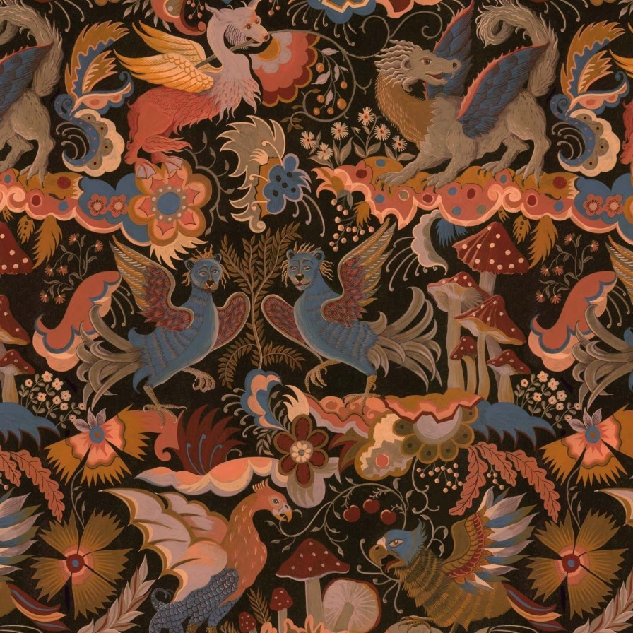 Wallpaper House of Hackney | Phantasia Wallpaper-Selenite Orange
