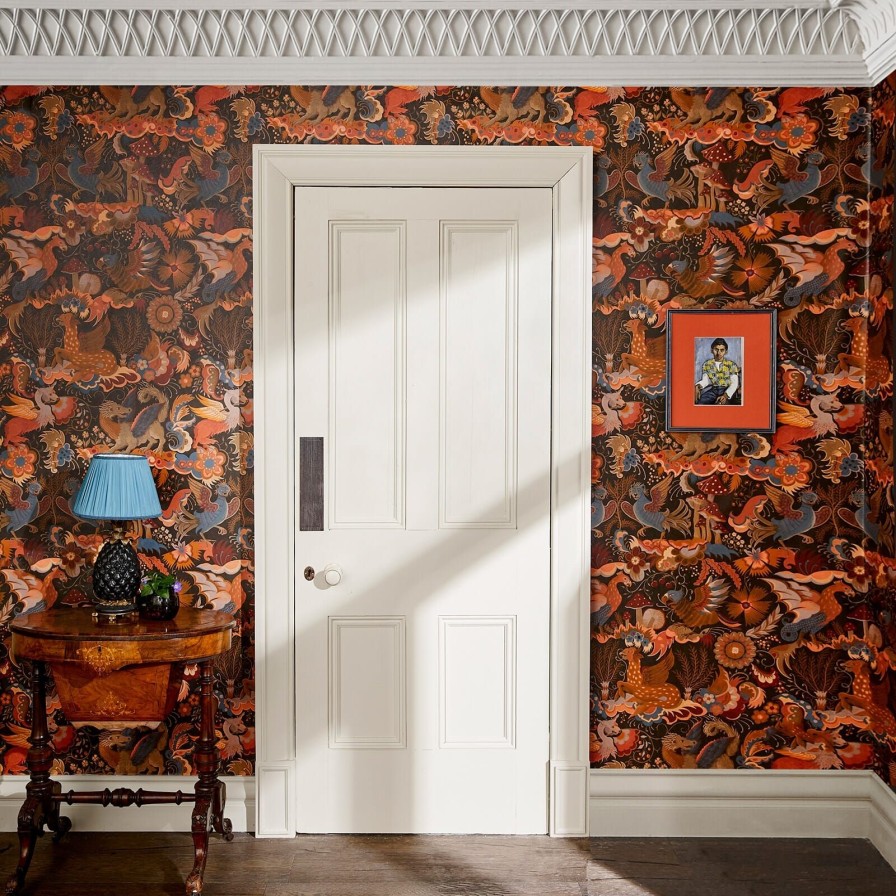 Wallpaper House of Hackney | Phantasia Wallpaper-Selenite Orange