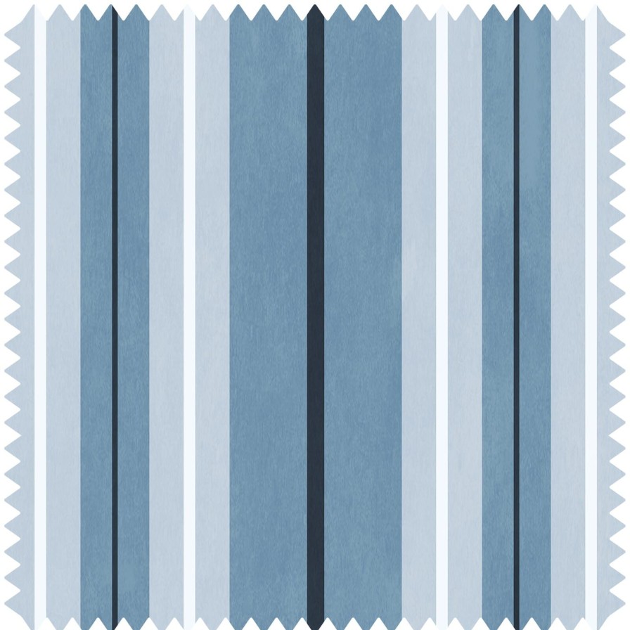Wallpaper House of Hackney | Lauriston Stripe Cotton Satin-Sky