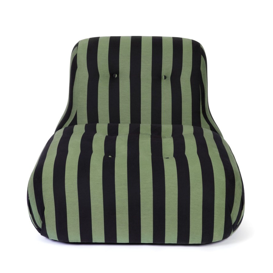 Furnishings House of Hackney Castle Chairs | Camelot Stripe Jacquard Castle Chair-Verdigris And Noir