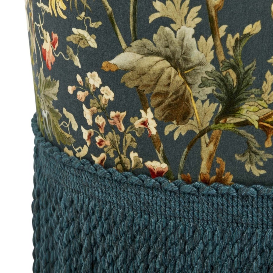 Furnishings House of Hackney Bottomans | Avalon Velvet Bottoman-Petrol