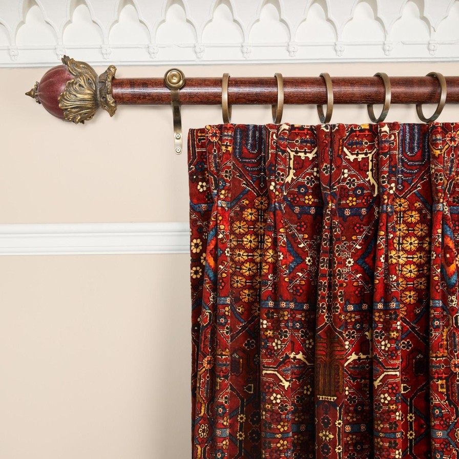 Fabric House of Hackney | Mey Meh Velvet Curtain-Sienna