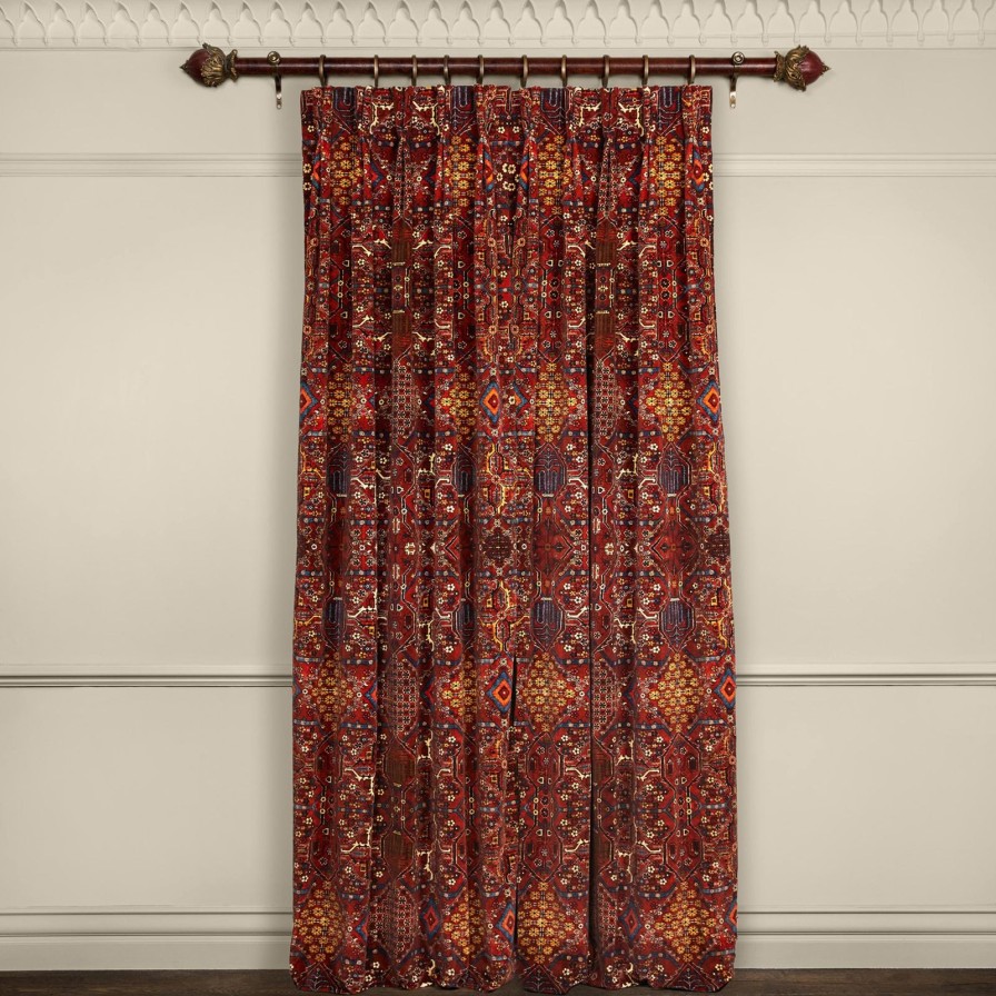 Fabric House of Hackney | Mey Meh Velvet Curtain-Sienna