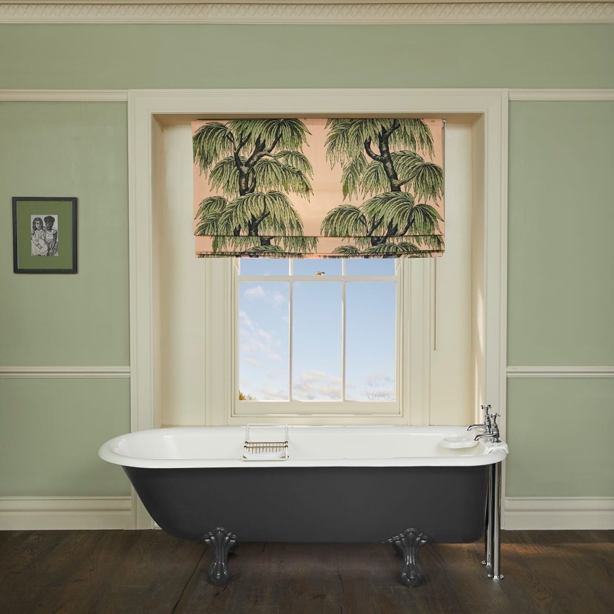 Fabric House of Hackney | Babylon Cotton Linen Blind-Blush Willow