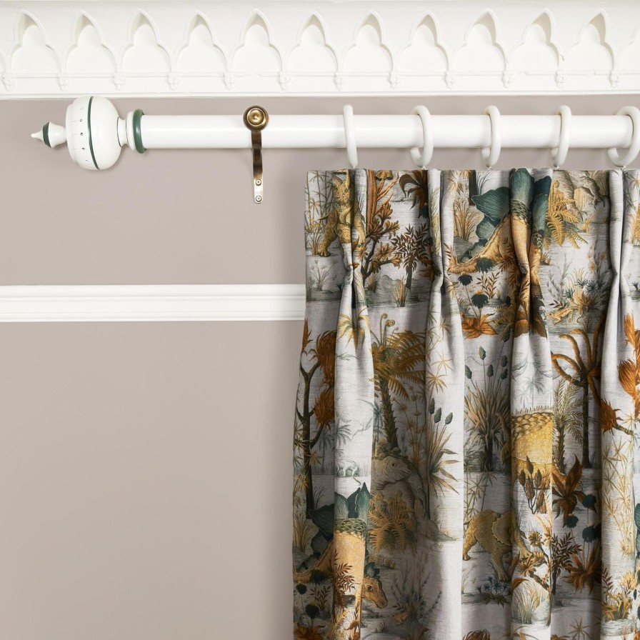 Fabric House of Hackney | Dinosauria Cotton Linen Curtain-Dusk