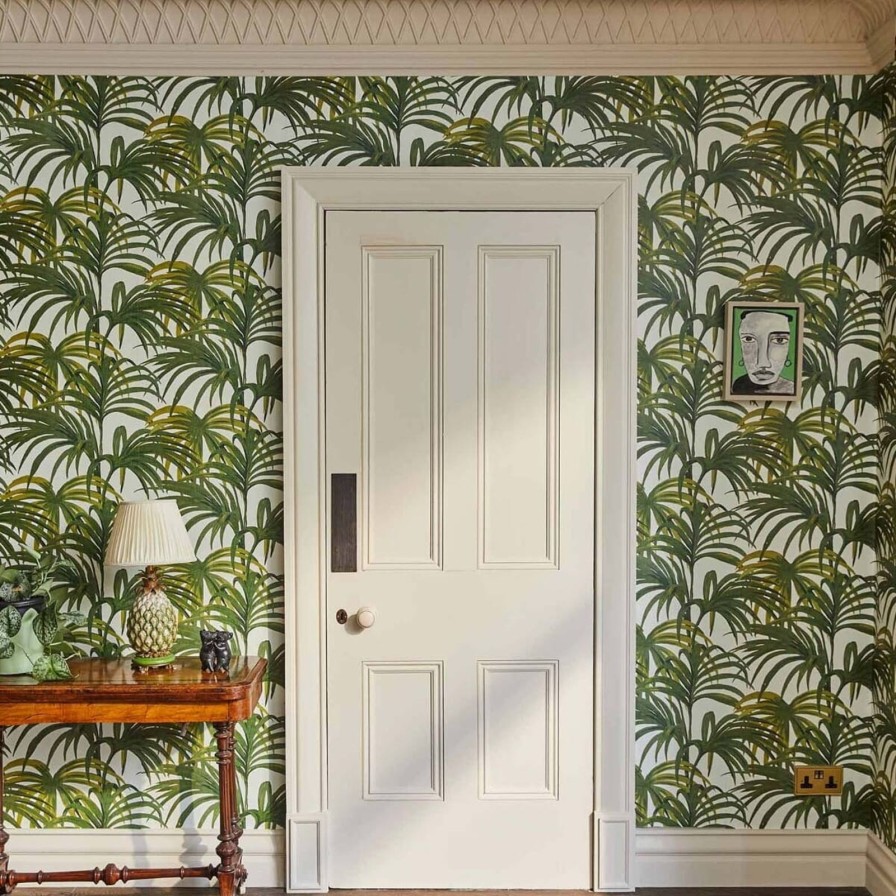 Wallpaper House of Hackney | Palmeral Wallpaper-Off White & Green