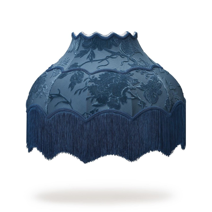 Accessories House of Hackney Lampshades | Artemis Cut-Velvet Isabella-Cerulean