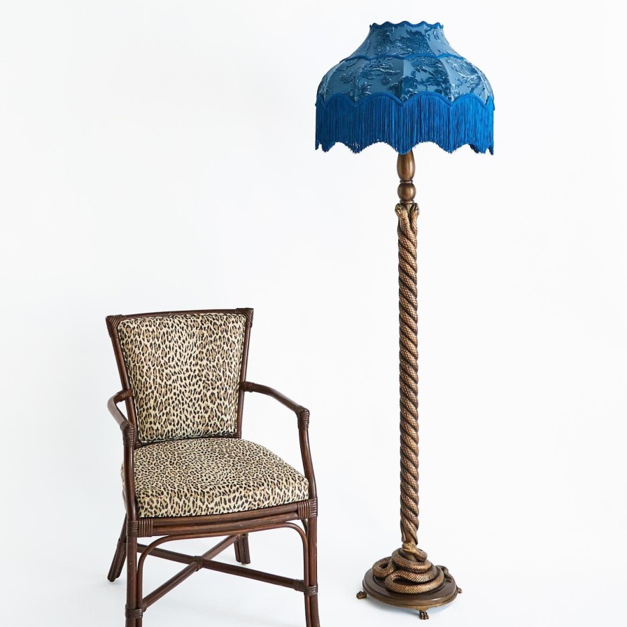 Accessories House of Hackney Lampshades | Artemis Cut-Velvet Isabella-Cerulean
