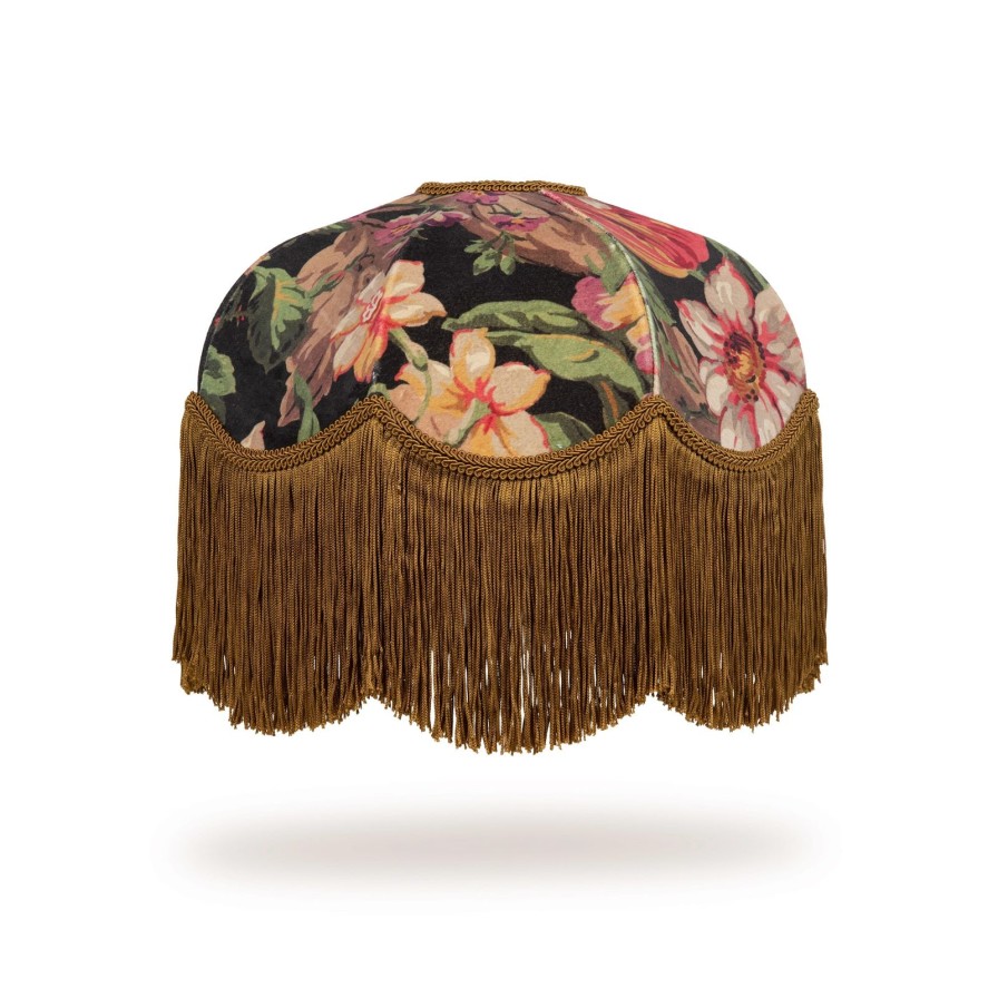 Accessories House of Hackney Lampshades | Florescence Velvet Tilia Lampshade-Noir