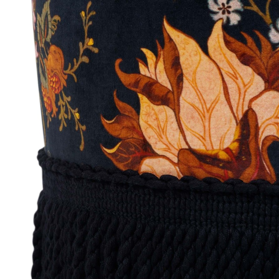 Furnishings House of Hackney Bottomans | Artemis Velvet Bottoman-Black
