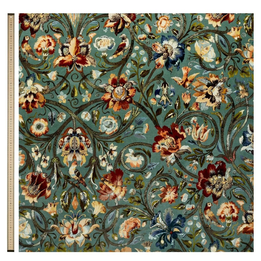 Fabric House of Hackney | Gaia Velvet Blind-Prussian Blue