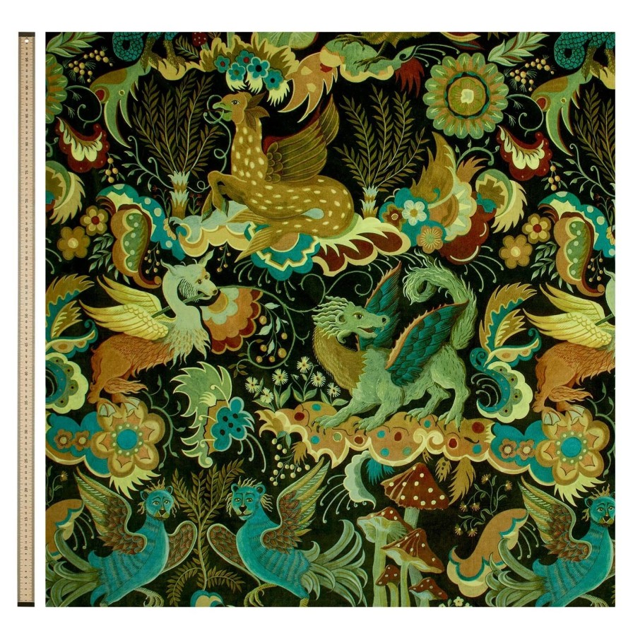 Fabric House of Hackney | Phantasia Blind-Emerald Green