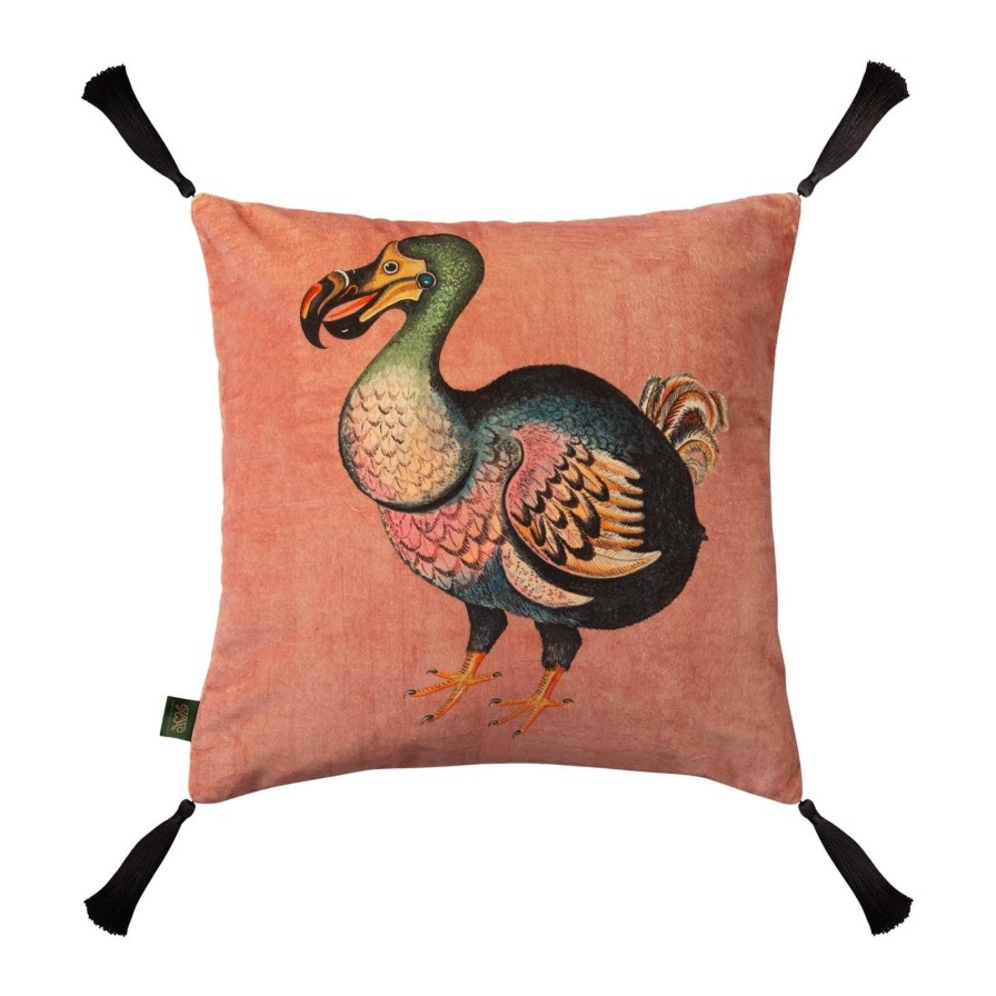 Accessories House of Hackney Animal Cushions | Dodo Velvet Medium Tassel Cushion-Tourmaline