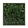 Furnishings House of Hackney Tiles | Artemis Hibiscus Relief Tiles-Verde