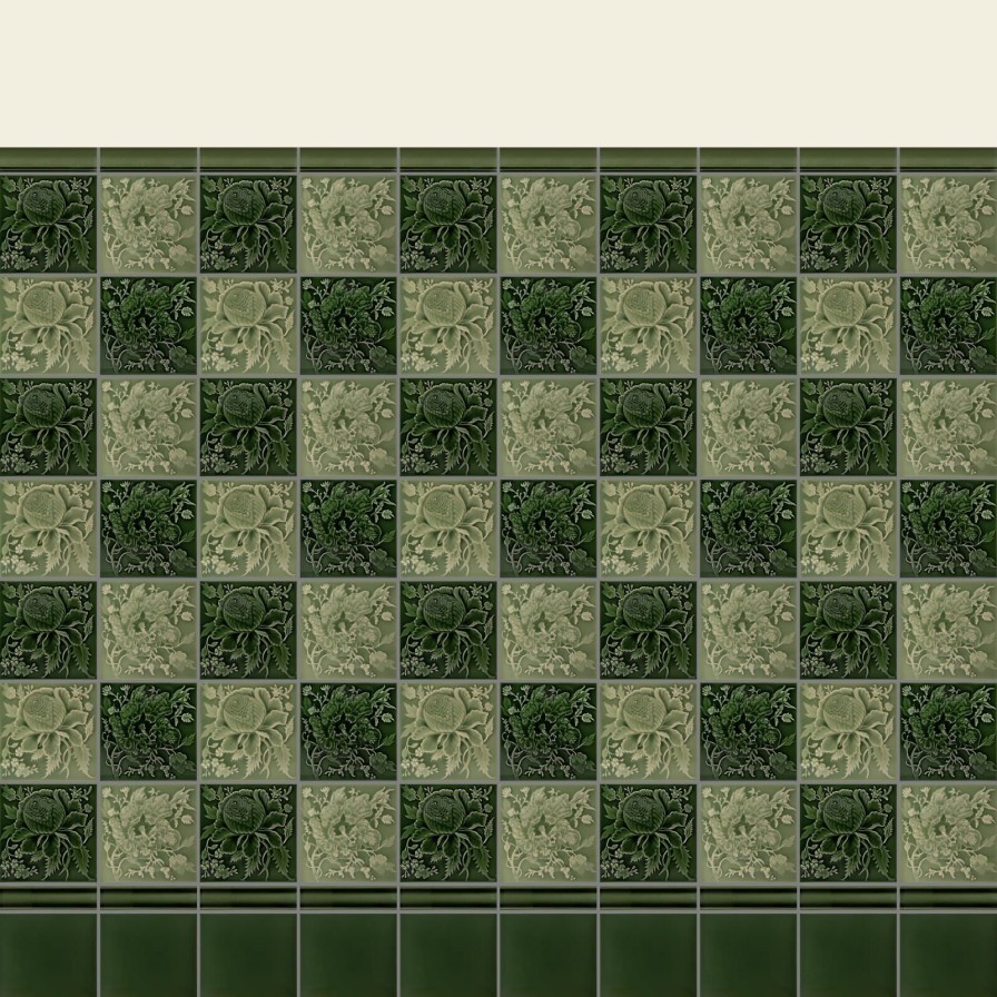 Furnishings House of Hackney Tiles | Artemis Hibiscus Relief Tiles-Verde