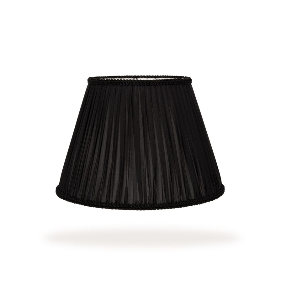 Accessories House of Hackney Lampshades | Arcola Silk Pleated Lampshade-Noir