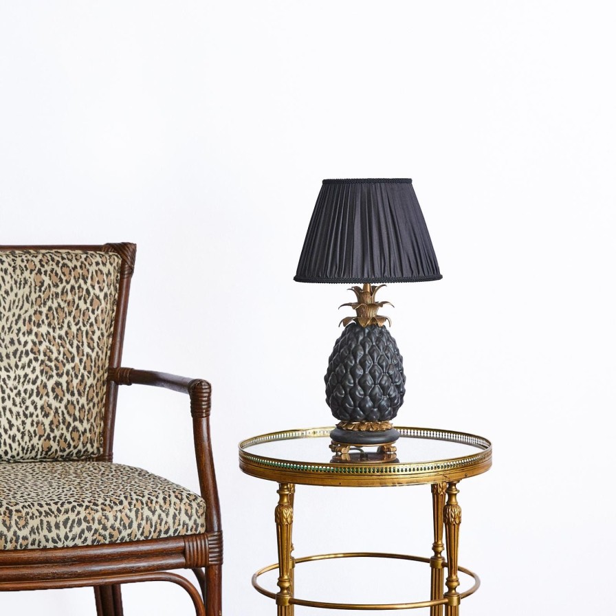 Accessories House of Hackney Lampshades | Arcola Silk Pleated Lampshade-Noir
