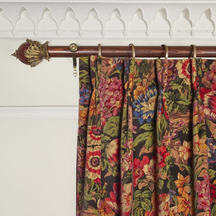 Fabric House of Hackney | Florescence Velvet Curtain-Noir