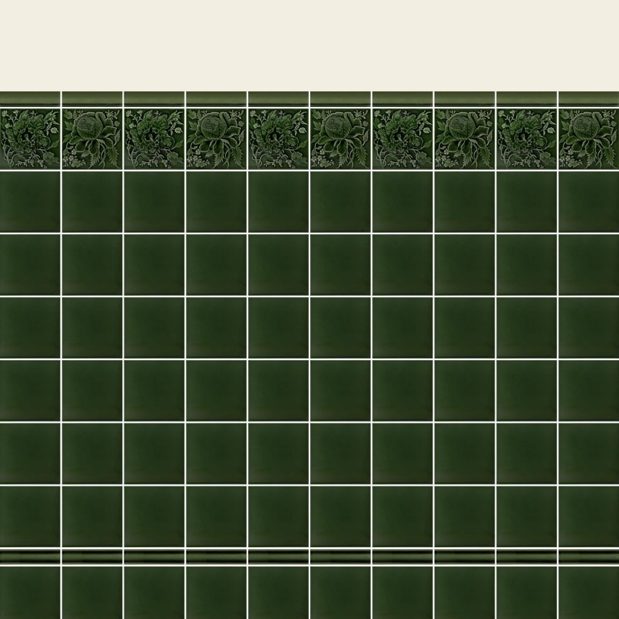 Furnishings House of Hackney Tiles | Navarre Dado Tiles-Verde