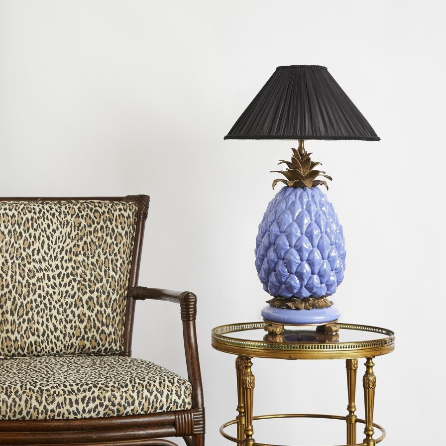 Accessories House of Hackney Lampshades | Romily Silk Pleated Lampshade-Noir