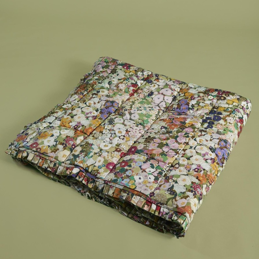 Furnishings House of Hackney Bedding | Hollyhocks Cotton Sateen Eiderdown-Spring