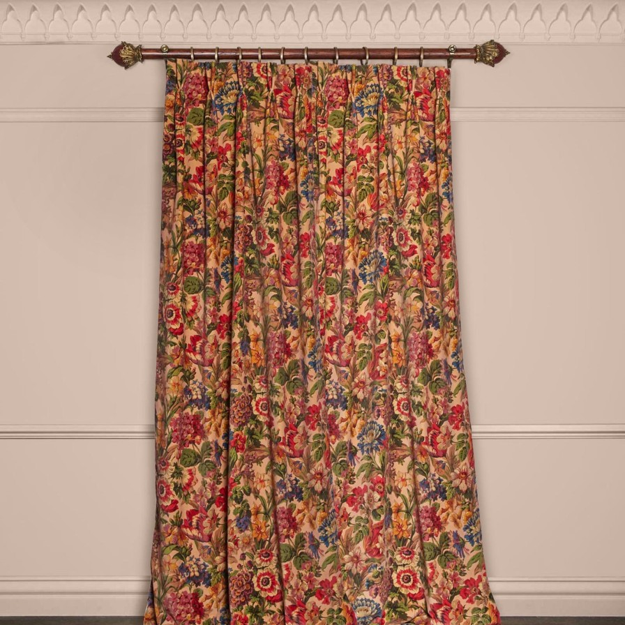 Fabric House of Hackney | Florescence Velvet Curtain-Alabaster