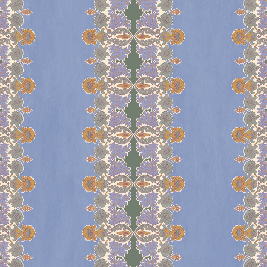 Wallpaper House of Hackney | Emania Stripe Wallpaper-Azurite