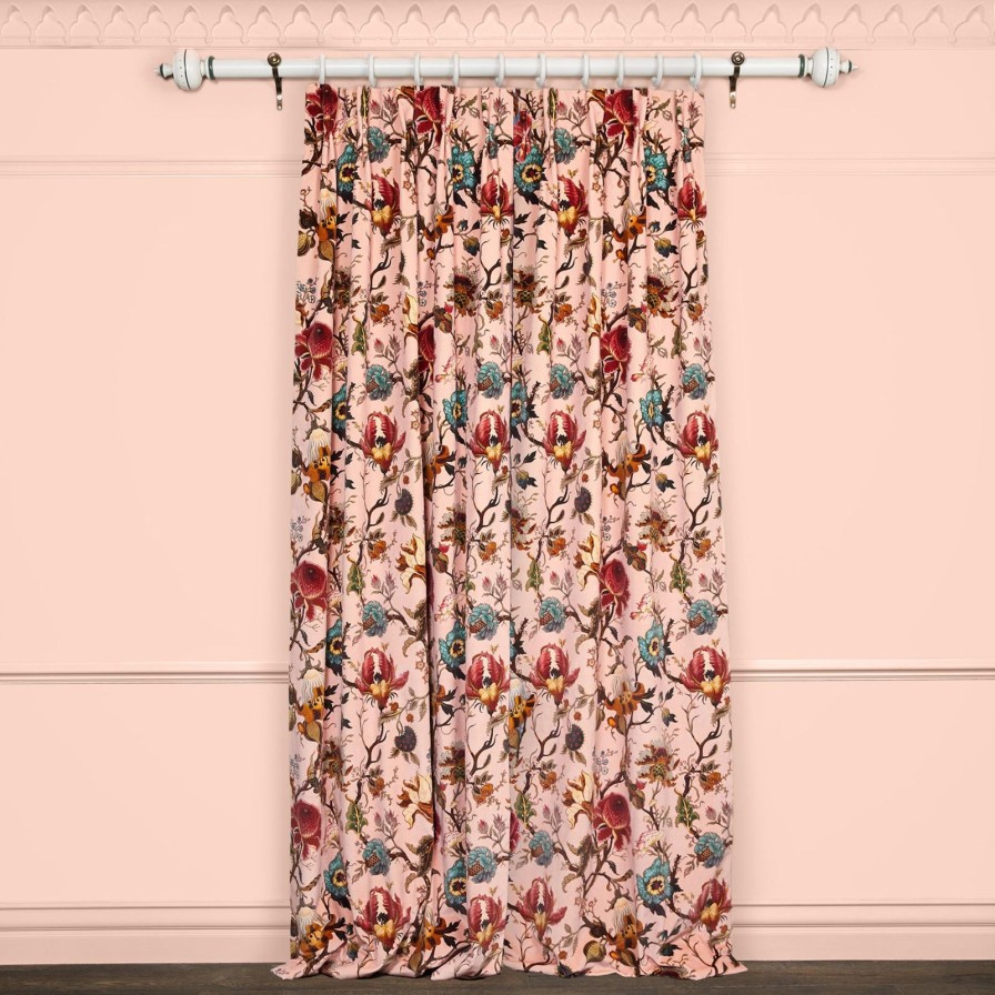 Fabric House of Hackney | Artemis Velvet Curtain-Blush