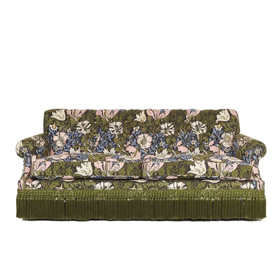 Furnishings House of Hackney Sofas | Compton Jacquard Palissy 3-Seater Sofa-Onyx