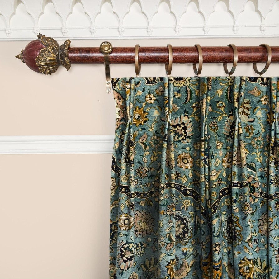 Fabric House of Hackney | Zanjan Velvet Curtain-Sapphire