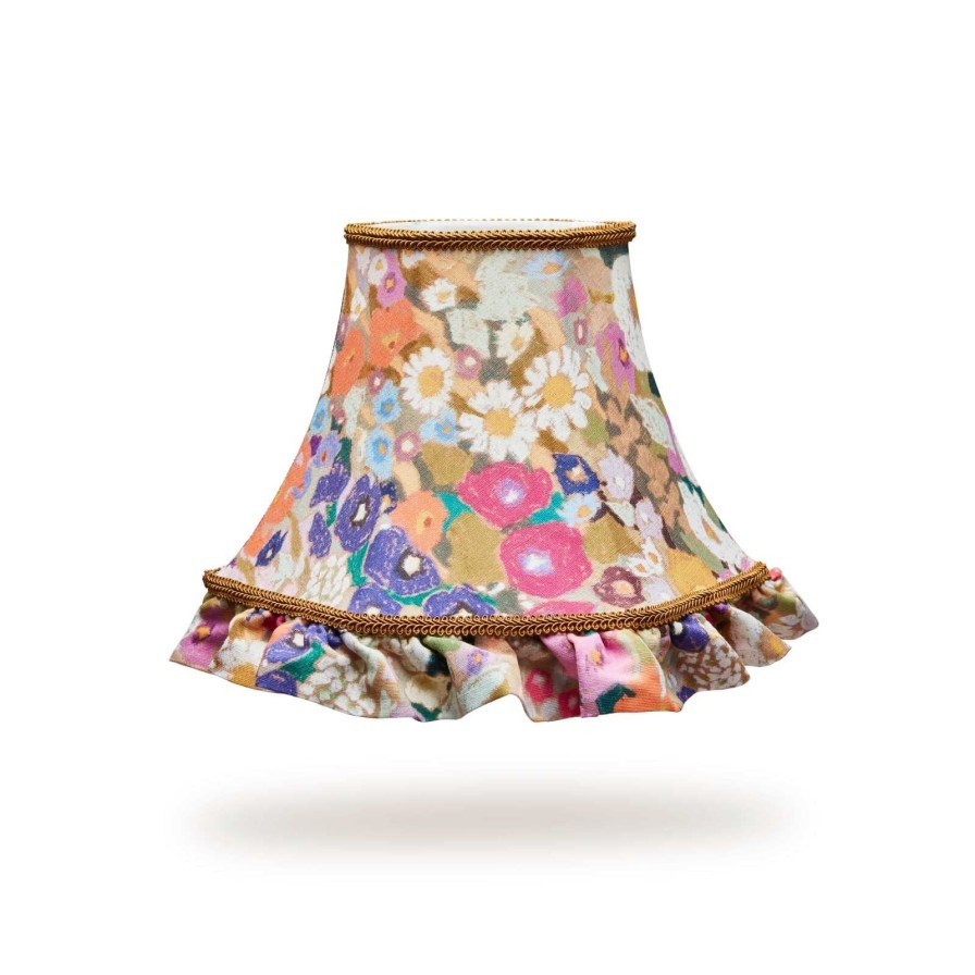 Accessories House of Hackney Lampshades | Hollyhocks Cotton Linen Petticoat Lampshade-Spring