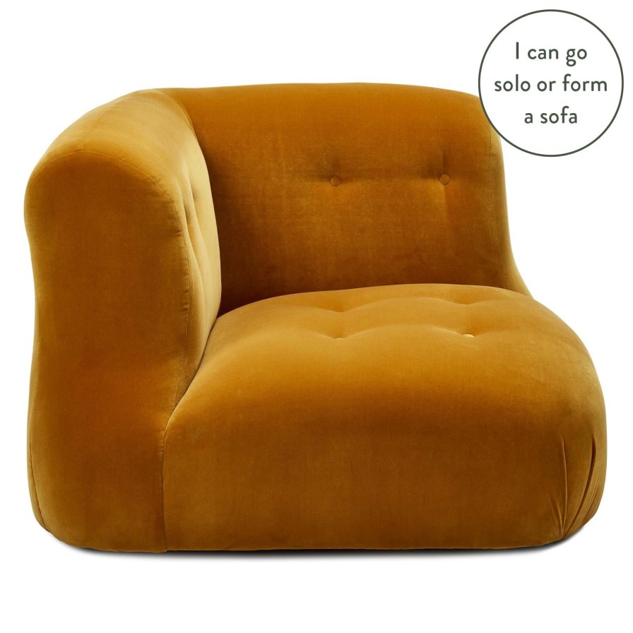 Furnishings House of Hackney Castle Chairs | Castle Chair Corner-Old Gold
