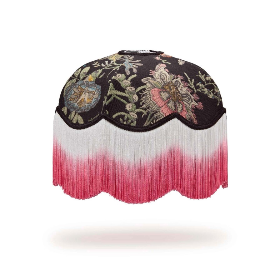 Accessories House of Hackney Lampshades | Flora Fantasia Jacquard Tilia Lampshade-Noir