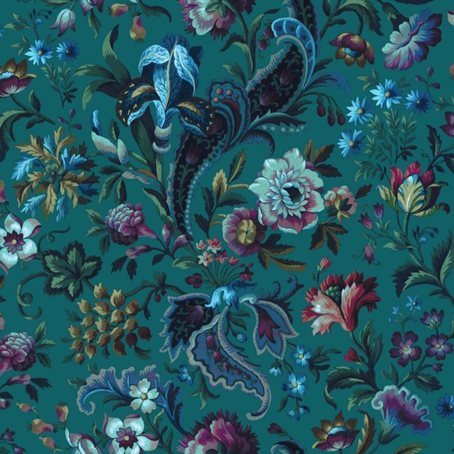Wallpaper House of Hackney | Florika Wallpaper-Petrol