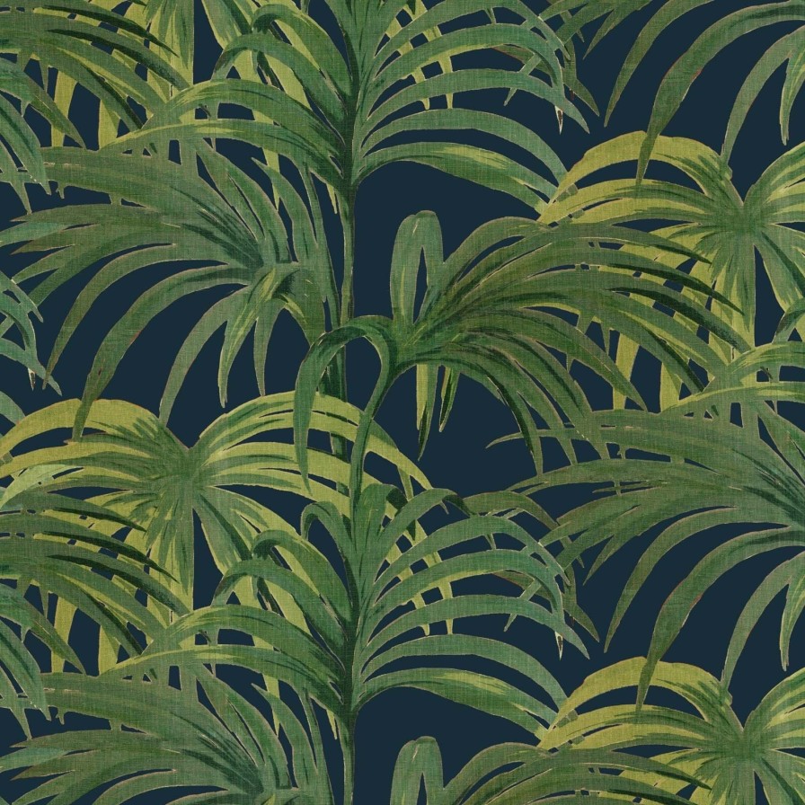 Wallpaper House of Hackney | Palmeral Wallpaper-Midnight & Green