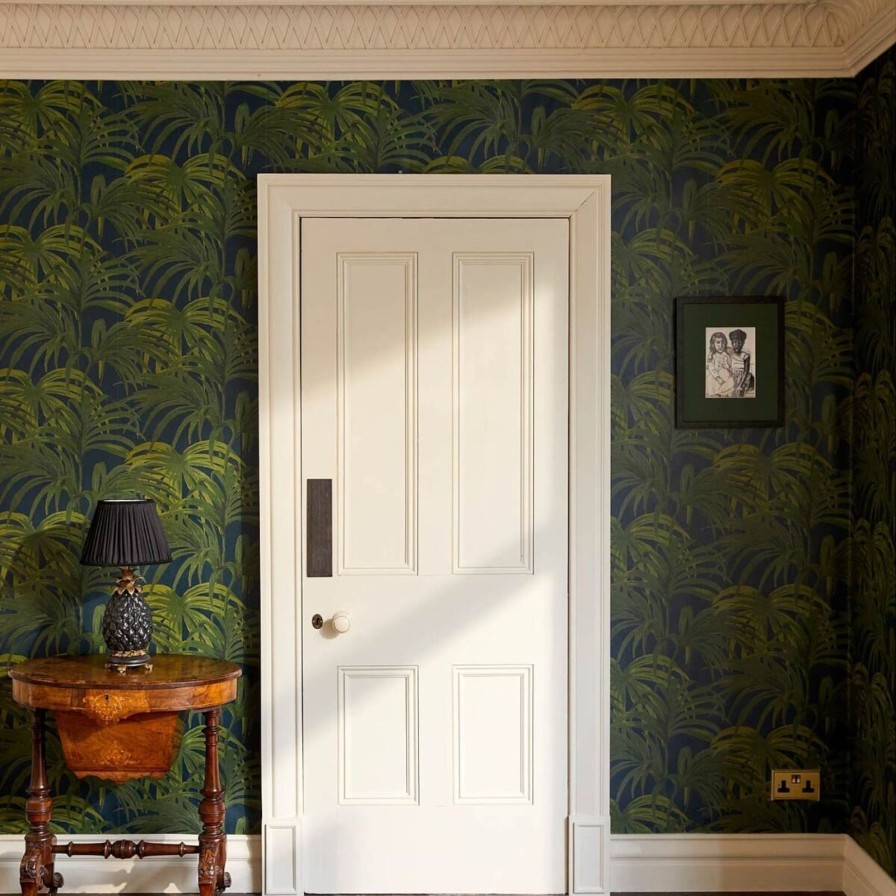 Wallpaper House of Hackney | Palmeral Wallpaper-Midnight & Green