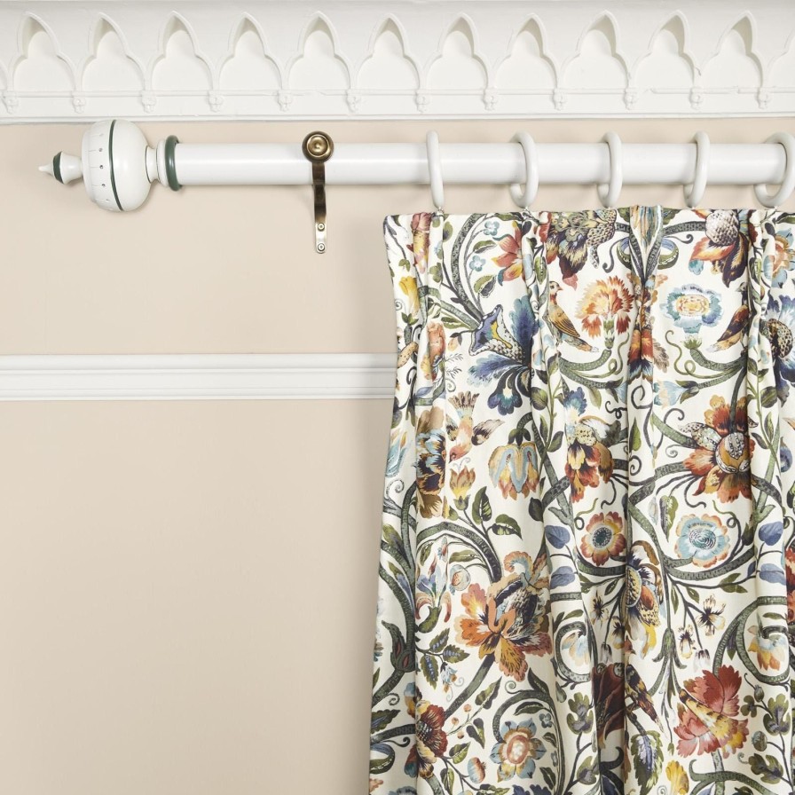 Fabric House of Hackney | Gaia Cotton Linen Curtain-Ecru