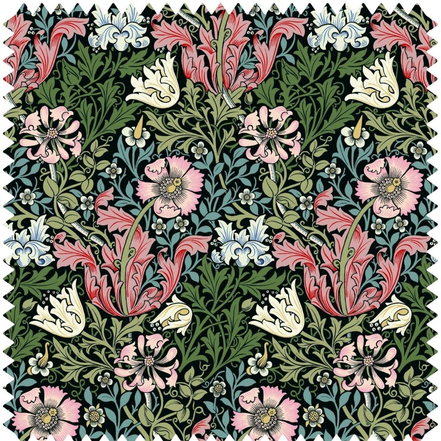 Fabric House of Hackney | Compton Jacquard Curtain-Onyx