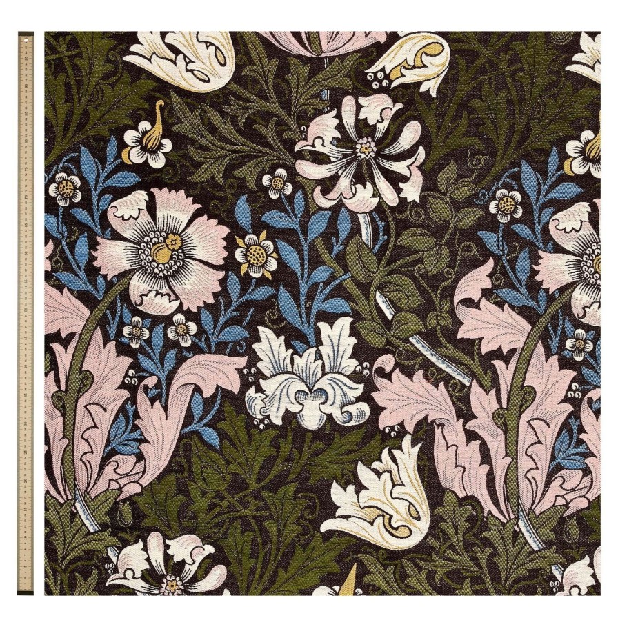 Fabric House of Hackney | Compton Jacquard Curtain-Onyx