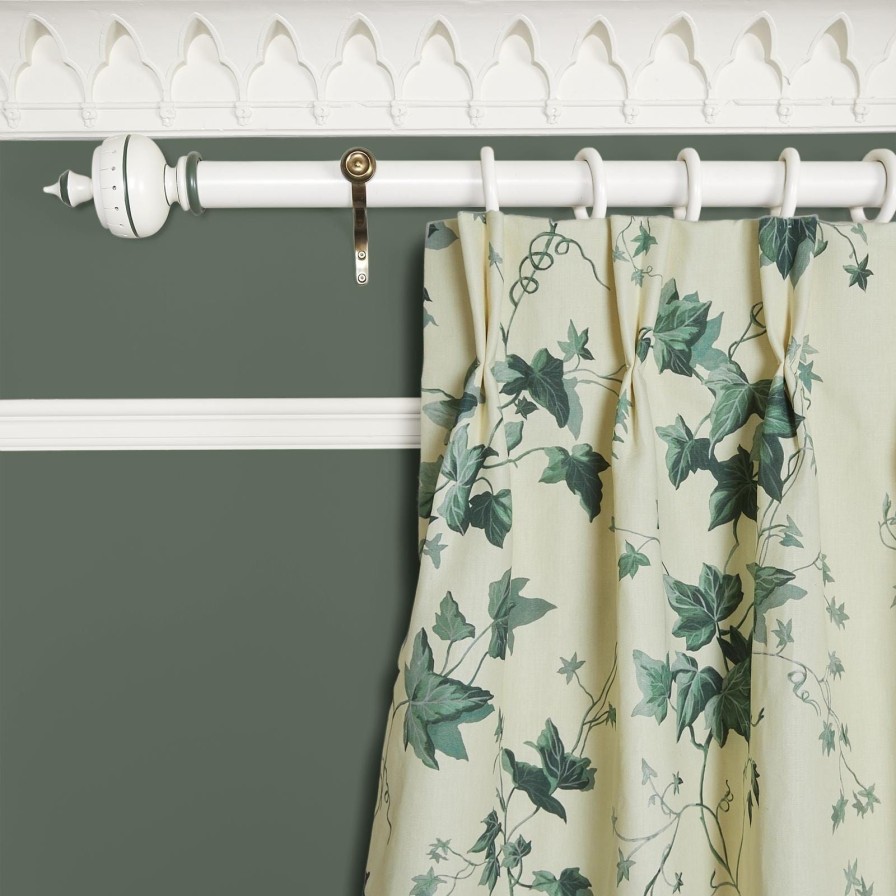 Fabric House of Hackney | Hedera Cotton Linen Curtain-Viridian