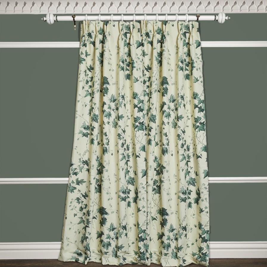 Fabric House of Hackney | Hedera Cotton Linen Curtain-Viridian