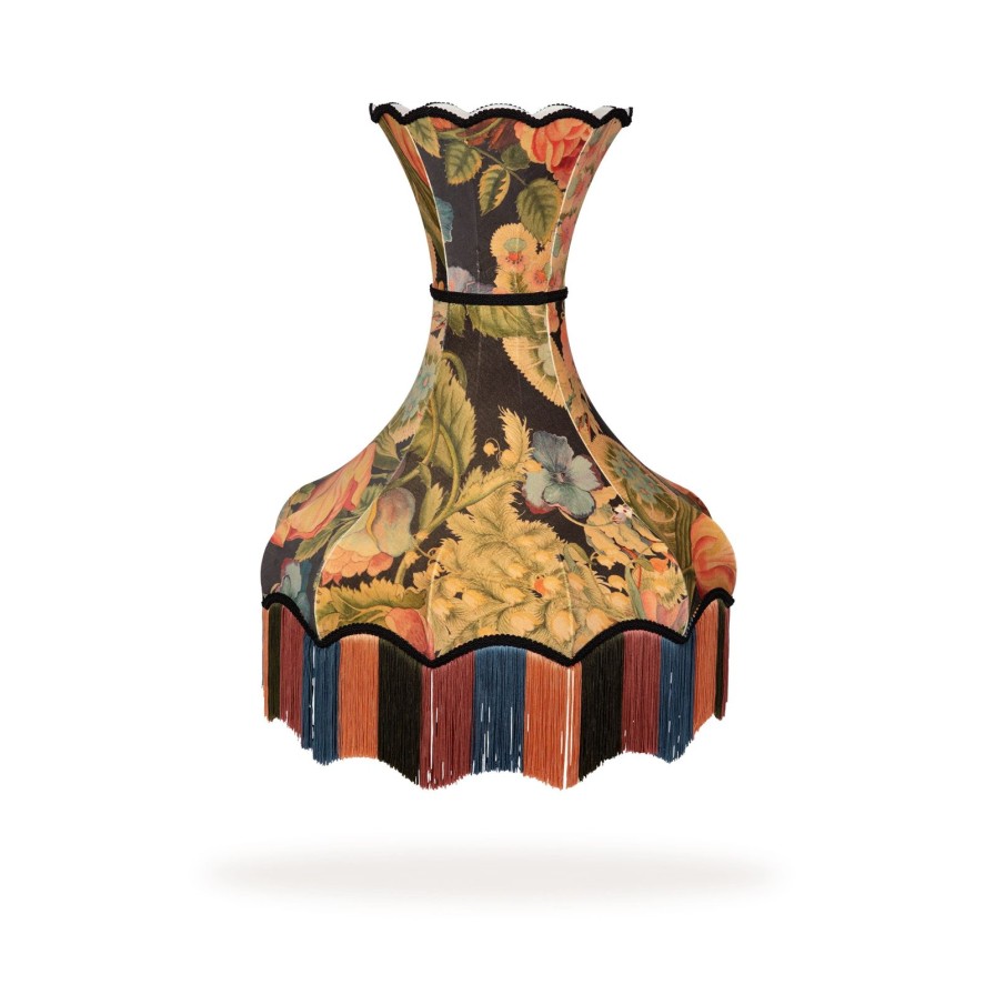 Accessories House of Hackney Lampshades | Amatoria Velvet Narcissus Standard Lampshade-Noir