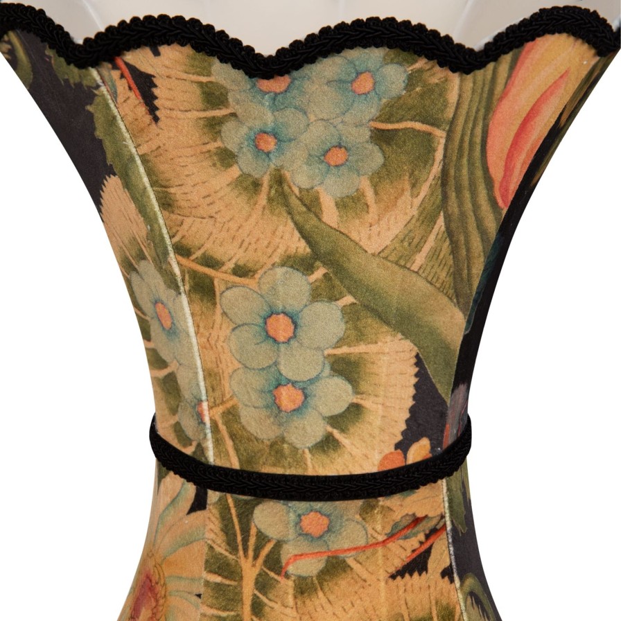 Accessories House of Hackney Lampshades | Amatoria Velvet Narcissus Standard Lampshade-Noir