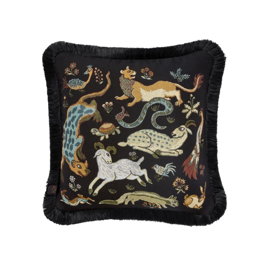 Accessories House of Hackney Animal Cushions | Trematonia Medium Jacquard Cushion-Ebony