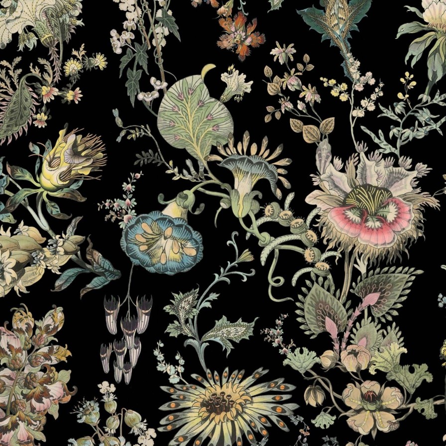 Wallpaper House of Hackney | Flora Fantasia Wallpaper-Noir