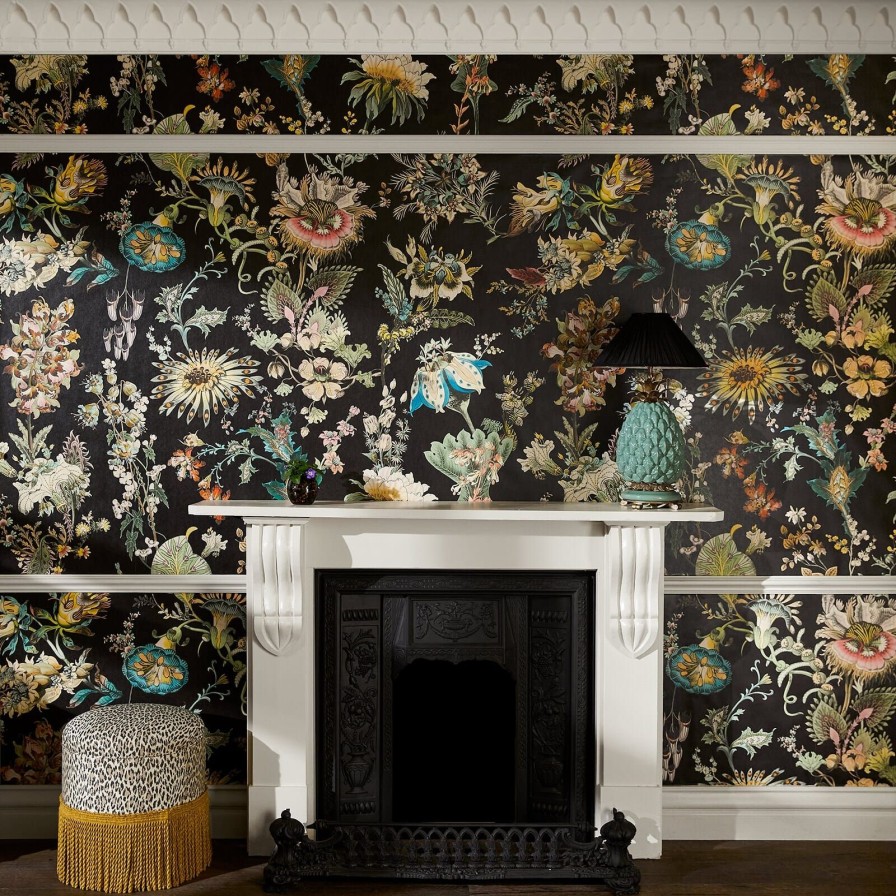 Wallpaper House of Hackney | Flora Fantasia Wallpaper-Noir